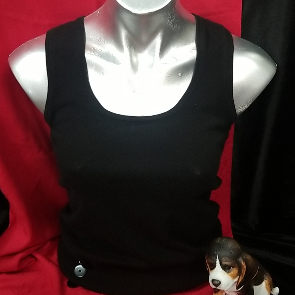 Ci Sono Sleeveless Black Blouse size L